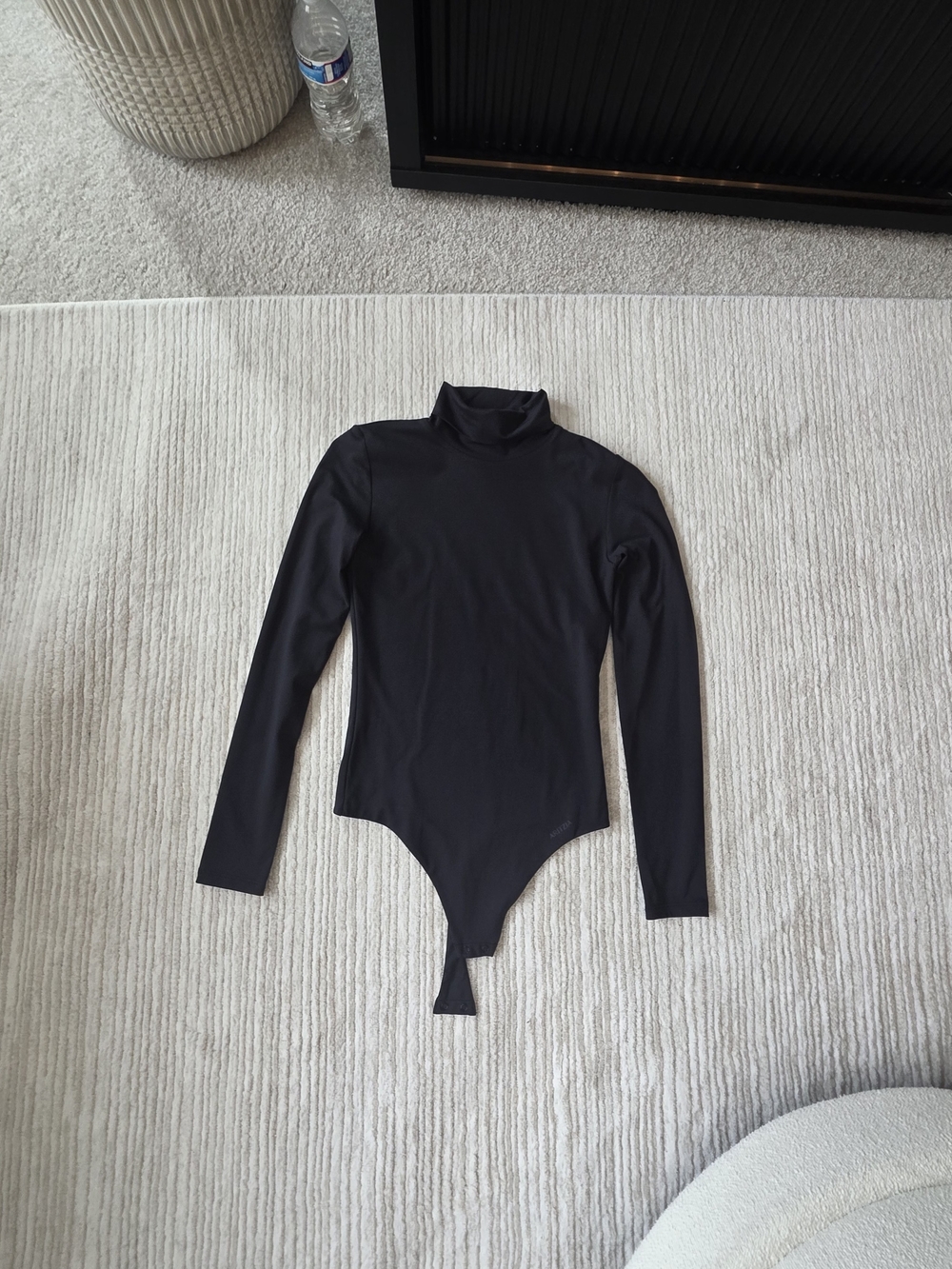 Aritzia Black Long-Sleeve Turtleneck Bodysuit